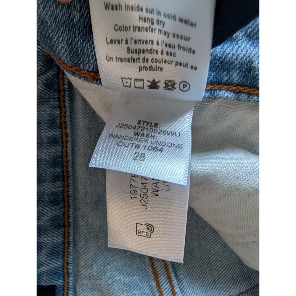 NWT Veronica Beard Vicki Patchwork Wide-Leg Jean Sz 28 Wanderer Undone #9M511 - Picture 11 of 12